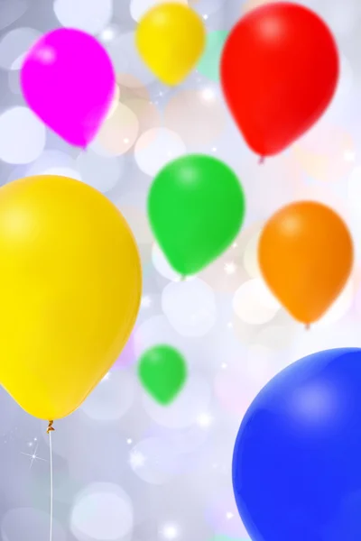 Bando brilhante de balões coloridos — Fotografia de Stock