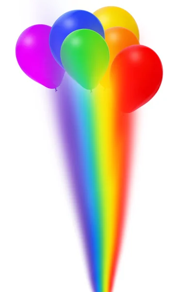 明亮堆的五颜六色的气球 — 图库照片