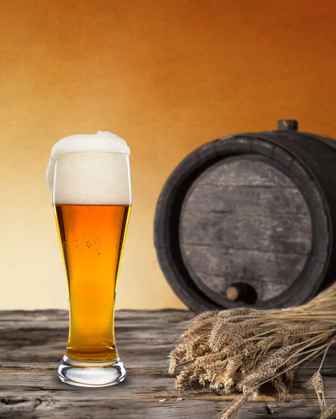 Stillleben mit Bier vom Fass — Stockfoto