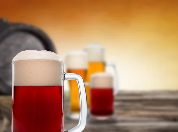 Glazen bier — Stockfoto