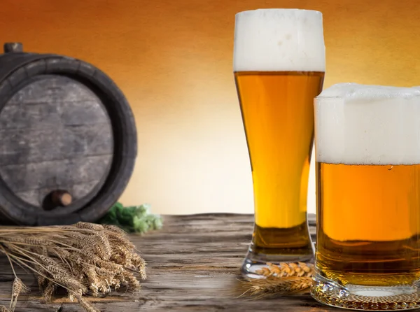 Bicchieri di birra — Foto Stock