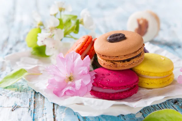 Colorful french macaroons — Stock Photo, Image