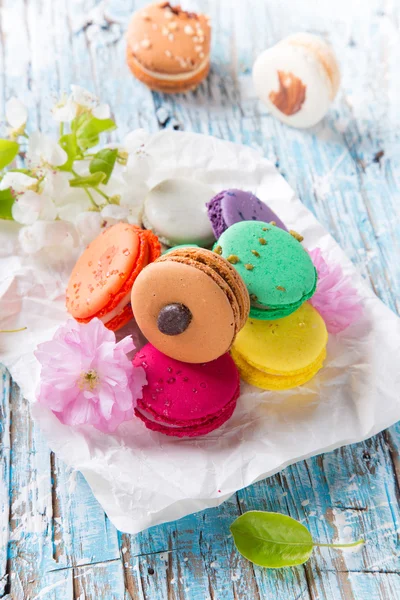 Colorful french macaroons — Stock Photo, Image