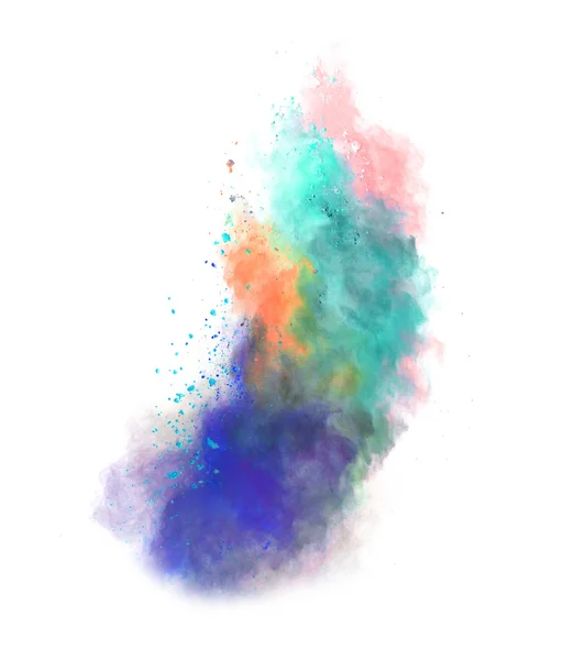 Colorful dust in freeze motion. — Stock Photo, Image