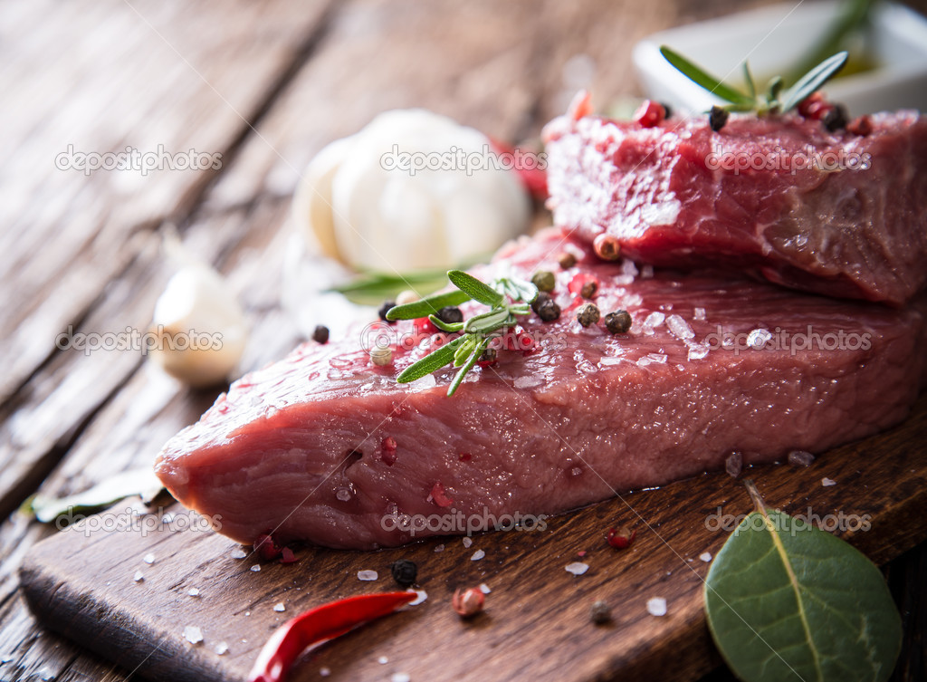 Tasty beef steak with vegetable side-dish