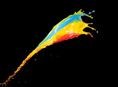 üzerinde siyah renk splash