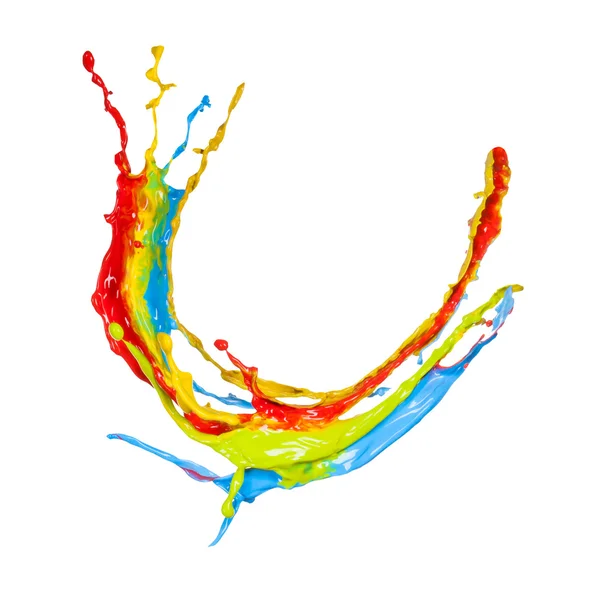 Colored splash in abstract shape — Stock Photo, Image