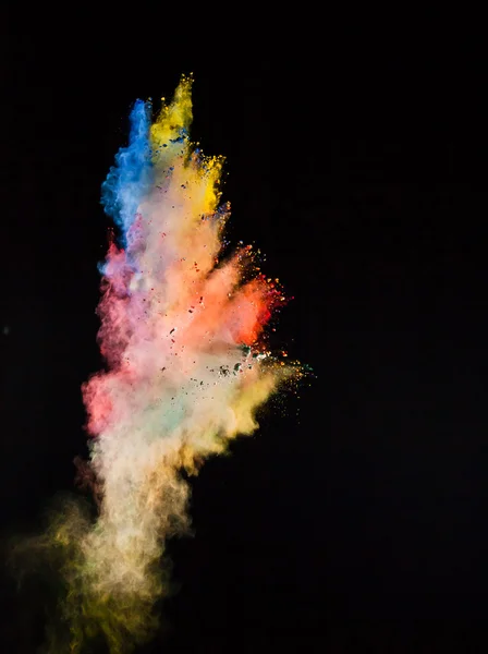 Pó colorido em forma abstrata — Fotografia de Stock