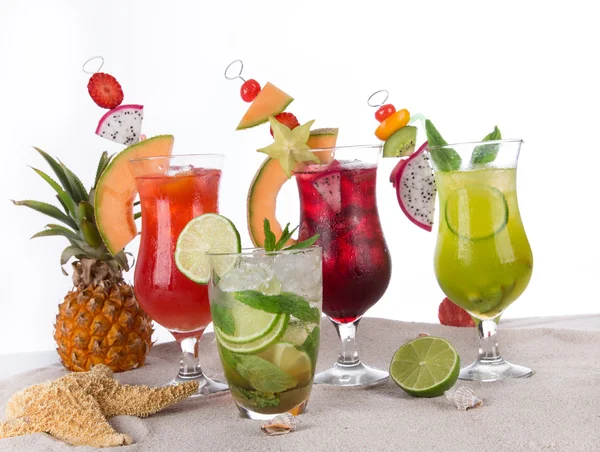 Fresh fruit cocktails — Stock Photo, Image