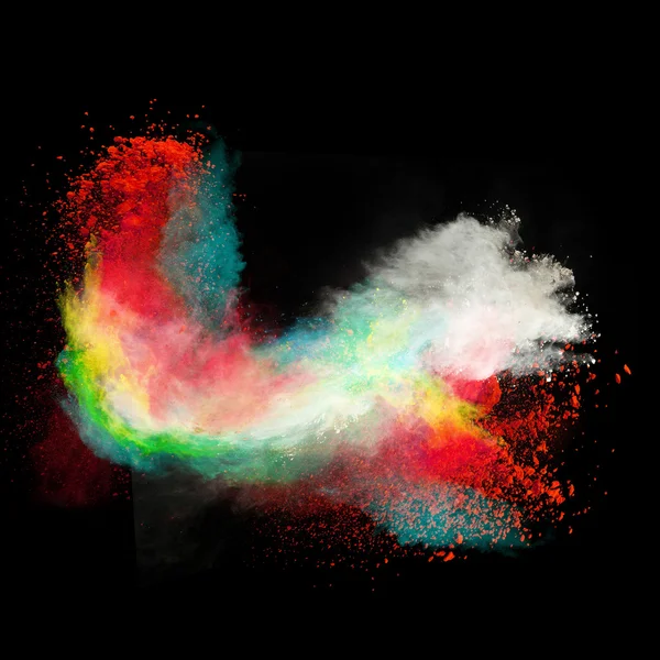 Цветной порошок в абстрактной форме — стоковое фото