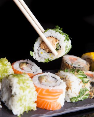 Japon deniz ürünleri sushi set.