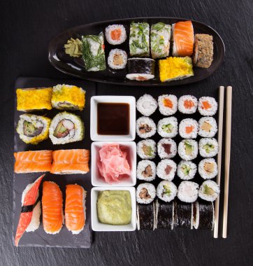 Japon deniz ürünleri sushi set.
