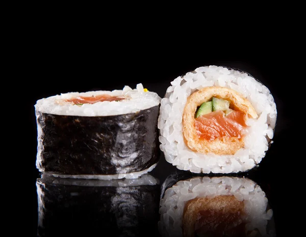 Conjunto japonês de sushi de frutos do mar . — Fotografia de Stock