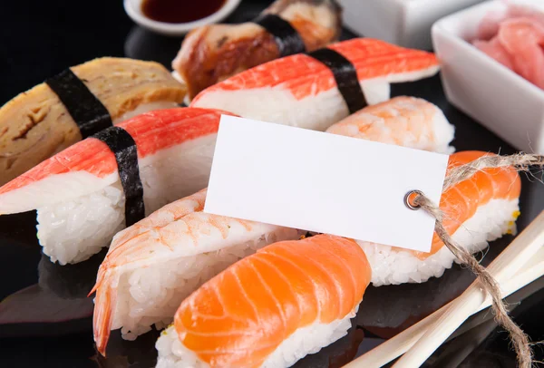 Set de sushi de marisco japonés . — Foto de Stock