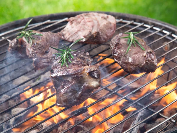 Carne sabrosa en la parrilla — Foto de Stock