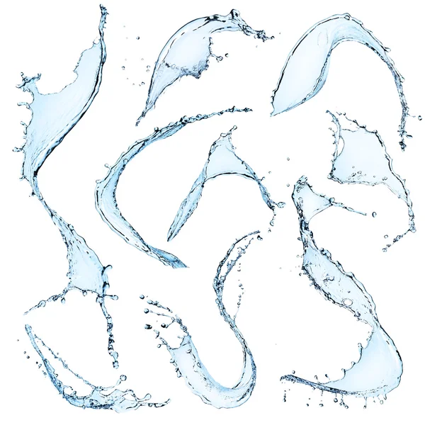 Beyaz üzerine su sıçrama — Stok fotoğraf