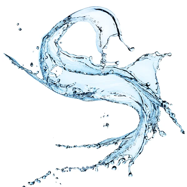 Respingo de água sobre fundo branco — Fotografia de Stock