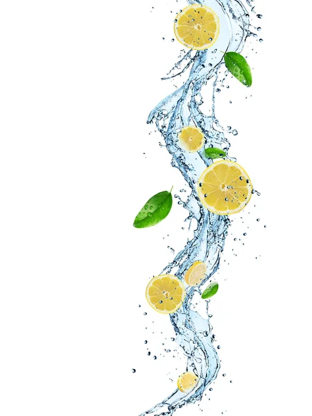 Fresh fruit in water splash — Stock Photo, Image