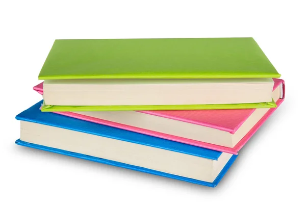 Цветные книги на белом фоне — стоковое фото