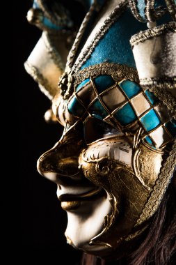 Colorful Venetian carnival mask clipart