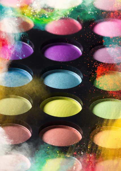 Multicolored eye shadows. — Stock Photo, Image