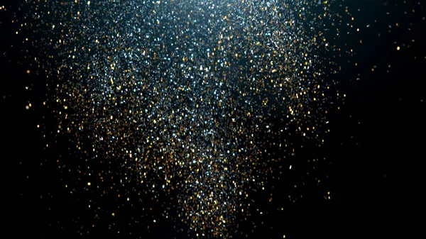 Abstract color particles on black background.