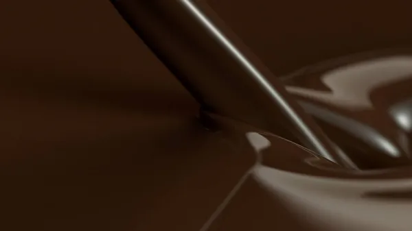 Close up van gesmolten chocolade — Stockfoto