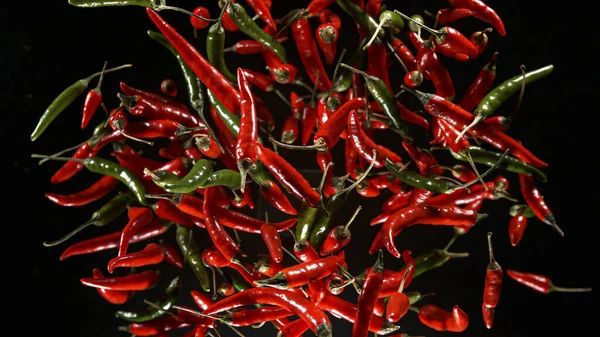 Zastavit pohyb záběru rotační červené papriky. — Stock fotografie