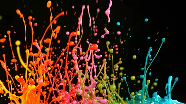 Freeze motion shot of color liquid explosion — Foto de Stock