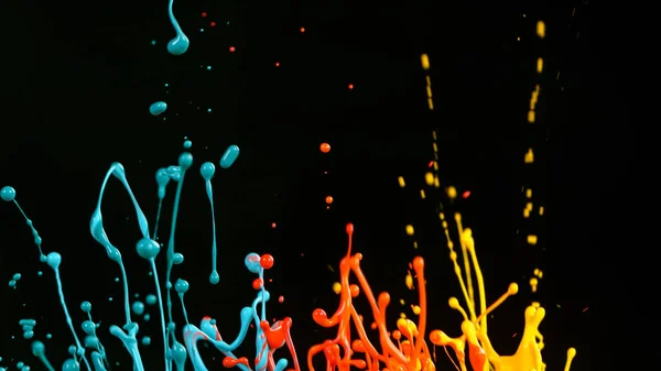 Freeze motion shot of color liquid explosion — Fotografia de Stock