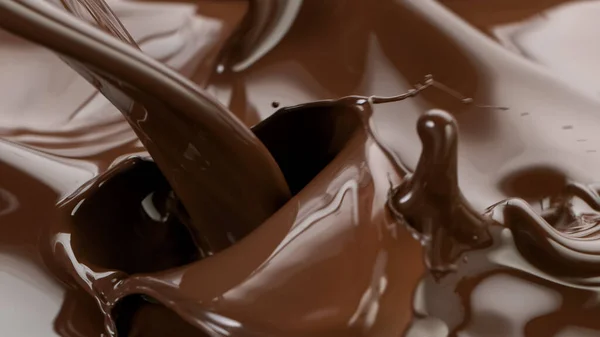 녹은 초콜릿의 클로즈업 — 스톡 사진