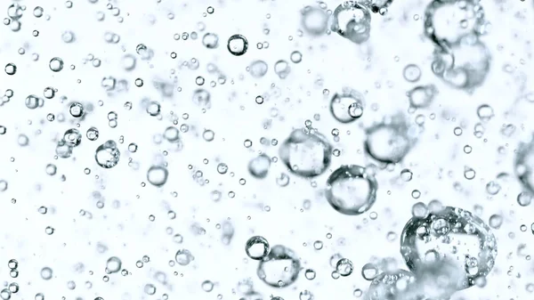 Moving Bubbles on White Background — Stock Photo, Image