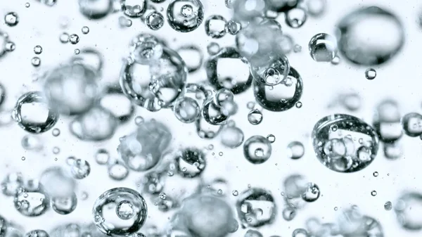 Moving Bubbles on White Background — Stock Photo, Image