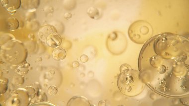 Altın Arkaplanda Yağ Baloncukları