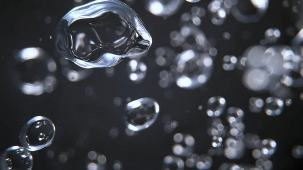 Moving Bubbles on Dark Background — Stock Photo, Image