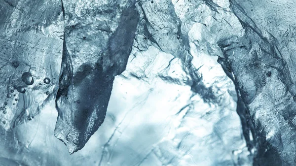 부서진 얼음을 클로즈업하고, 위쪽 샷. — 스톡 사진