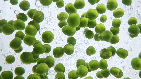 Горох падает в воду