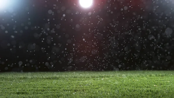 Primer plano de fútbol archivado con iluminación artificial —  Fotos de Stock
