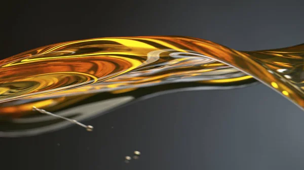 Fließendes Öl auf dunklem Hintergrund — Stockfoto