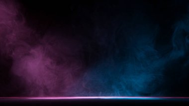 Neon atmospheric smoke, abstract background.