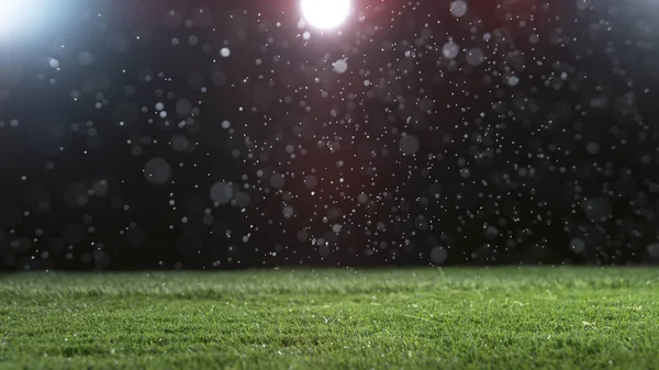 Primer plano de fútbol archivado con iluminación artificial —  Fotos de Stock