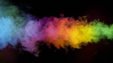 Abstract Atmospheric Colored Smoke, Close-up.