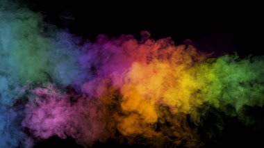 Abstract Atmospheric Colored Smoke, Close-up.
