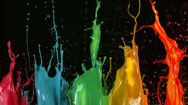 Dondurulmuş Patlamış Mısır Hareketi Gradyan Mavi Arkaplanda Uçuyor.