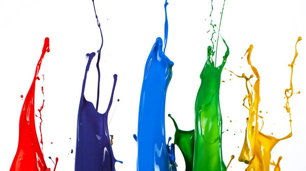 Freeze motion of dancing colors Stock Image