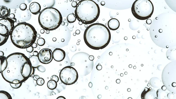 Moving Bubbles Light Background Macro Shot — Stock Photo, Image