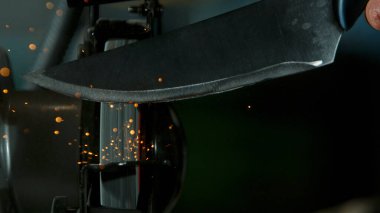 Bıçak Keskinleştirme Atölyede, Detay çekimi, düşük odak derinliği