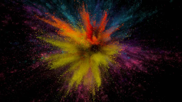 Freeze Motion Shot Color Powder Explosion — Stok fotoğraf