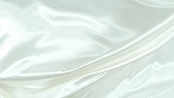 White Transparent Silk Fabric Flowing Wind Freeze Motion — Stockfoto