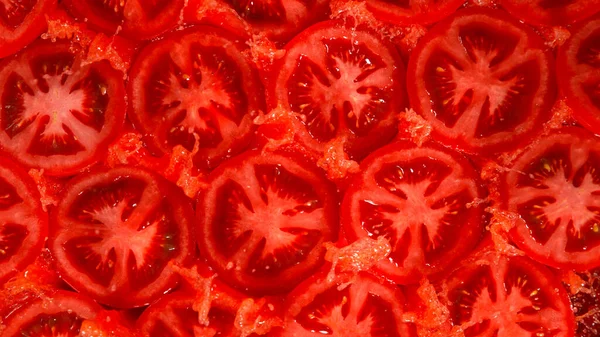 Freeze Motion Shot Salpicar Tomates Frescos Primer Plano —  Fotos de Stock